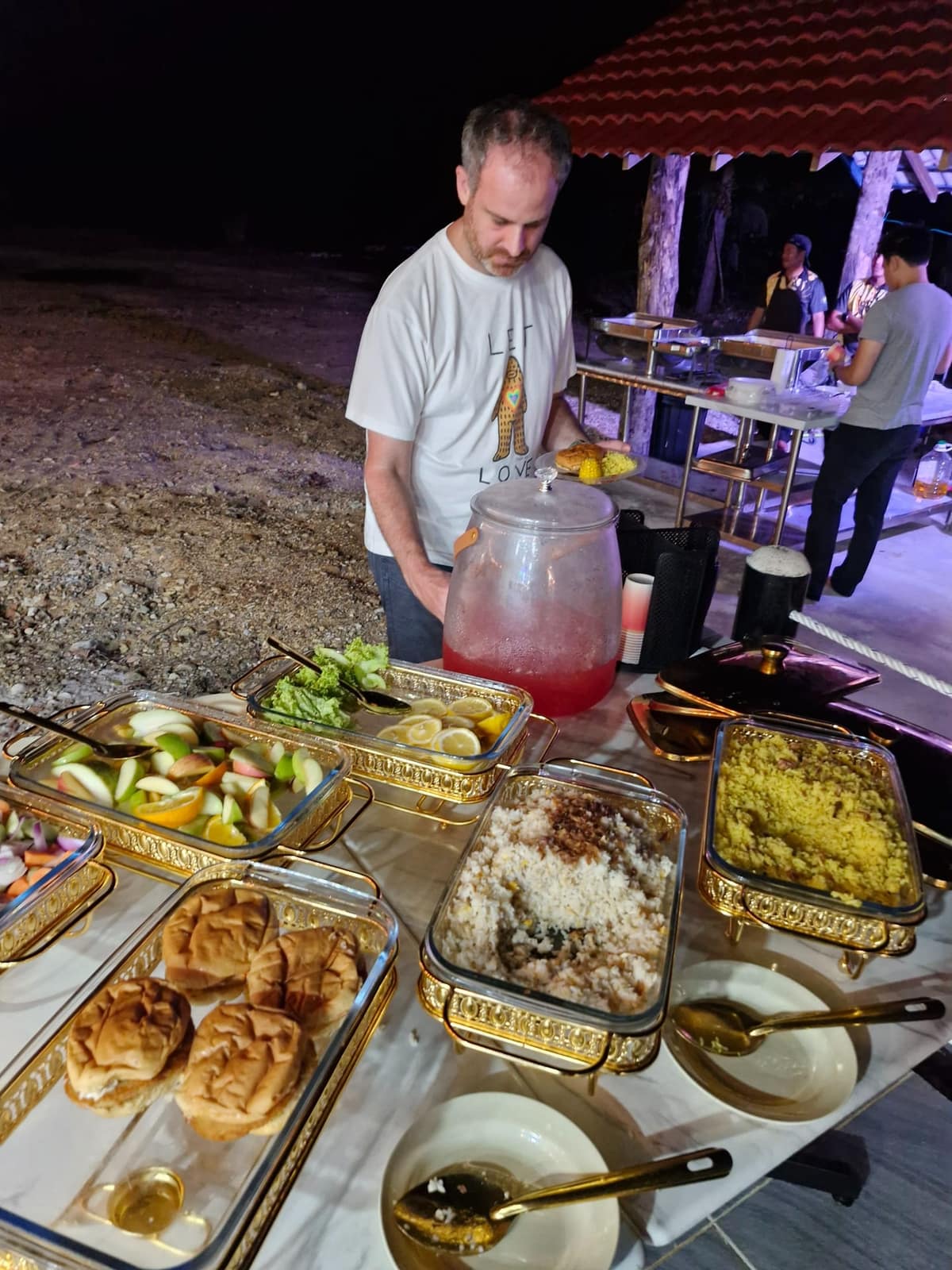 Dinner spread at Cahaya Asah