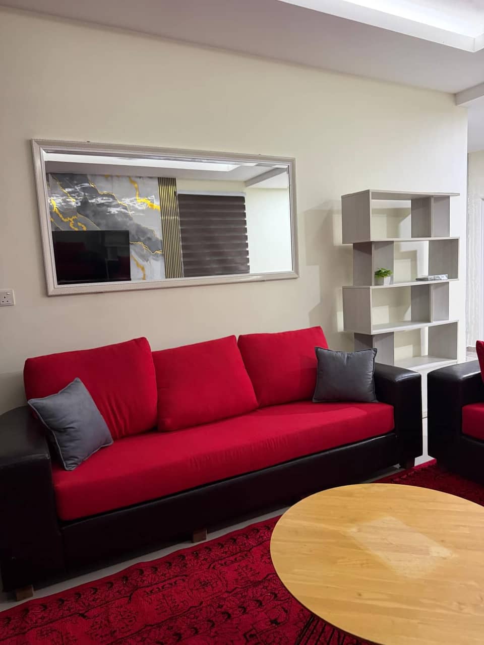 Spacious villa lounge seating and modern furnishings